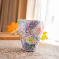 木製 ティッシュボックス 手鏡 セット 花柄 レトロ - メルカリ