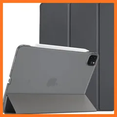 【新品】 ProCase iPad Pro 12.9 ケース 第6/5/4/3世代に適用（2022 2021 2020 2018） スリム 三つ折り スタンド スマートカバー Pencilのペアリングと充電に対応 - グレー