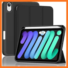【新品】 ProCase iPad Mini A17 Pro 第7世代 (2024発売) Mini6 第6世代 (2021発売) ケース 8.3インチ ペンホルダー付き オートスリープ/ウェイク機能 耐衝撃 三つ折りスタンド 適用機種：iPad Mini  1