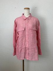 美品✨ヤッコマリカルド 折り紙七分袖シャツ 紅赤 サイズ1 総