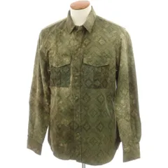 【新品】グランシャツ Glanshirt コットン  カジュアルシャツ オリーブ【サイズ40】【メンズ】