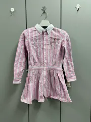 サイズ 55) ラルフローレン キッズ ストライプ シャツ ワンピース 新品