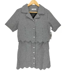 レディアゼル REDYAZEL ギンガムチェック半袖ジャケット スカート レディース  M/M