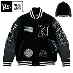 【S3797】【羊革】NEW ERA ニューエラ スタジャン フルデコ ブラック ワッペン サイズLのサムネイル