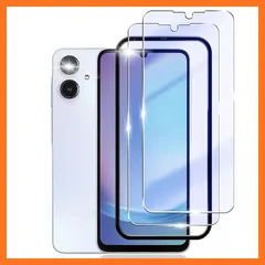 【新品】 Awubaige【ブルーライトカット】For galaxy A25 5G 用の ガラスフィルム【2枚セット ガイド枠付き】galaxy A25 5G 用の 保護フィルム 目の疲れ軽減 強化 ガラス スマホフィルム ケース 保護ガラス レンズ保護  1