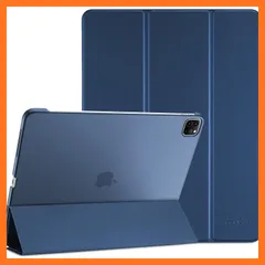 【新品】 ProCase iPad Pro 12.9 ケース 第6/5/4/3世代に適用（2022 2021 2020 2018） スリム 三つ折り スタンド スマートカバー Pencilのペアリングと充電に対応 - ダークブルー