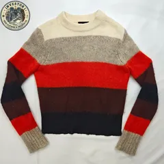 【美品】rag & bone モヘヤ・アルパカ混 マルチボーダーニット XS 希少のサムネイル