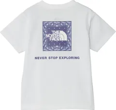 ザ・ノース・フェイス THE NORTH FACE アウトドア トドラーショートスリーブバンダナスクェアロゴティー キッズ 子ども 半袖Tシャツ トップス 夏 UVカット 紫外線 親子コーデ おそろい ペアルック  NTT32546 W ホワイト