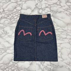 EVISU デニムミニスカート ライトブルー - メルカリ