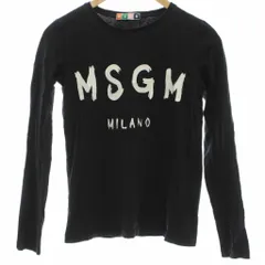 エムエスジーエム MSGM Tシャツ カットソー XS 黒 ブラック 長袖 ロゴ /GG ■ECD001のサムネイル