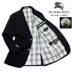 【S3799】【極美品】【銀釦】【羊毛】BURBERRY BLACK LABEL バーバリーブラックレーベル テーラードジャケット ノバチェック SUPER120‘ｓ
