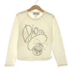 クリスチャンディオール Christian Dior Tシャツ カットソー 長袖 6/8 ANS 白 ホワイト ビジュー /YMのサムネイル