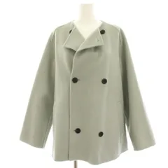 ギャルリーヴィー GALERIE VIE トゥモローランド 22AW ウールダブルフェイス ショートノーカラートレンチコート F 緑 グリーン 23082408001 /HNのサムネイル