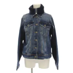 デシグアル Desigual デニムジャケット XL リブニット ハイネック 長袖 青 ブルー /LPのサムネイル