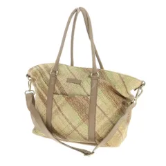 【中古】ザネラート ZANELLATO イントレチャートレザー チェック トートバッグ ブラウンxグリーン【W43.5xH33.5xD16.5】【ユニセックス】のサムネイル