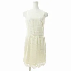 パトリツィアペペ PATRIZIA PEPE レース スパンコール ワンピース ドレス ノースリーブ ミニ丈 べアバック 38 ベージュ 0710 IBO76のサムネイル