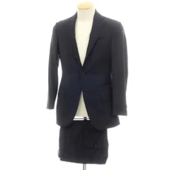 【中古】ベルベスト Belvest ウール 3つボタンスーツ ダークネイビー【サイズ42】【メンズ】