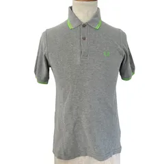 FRED PERRY フレッドペリー 英国製 コットン ポロシャツ 美品 グレー 36 Sサイズ 半袖