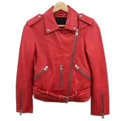 All Saints(オールセインツ) ライダースジャケット サイズEU34 レディース - レッド 長袖/ウエストベルト付き/春/秋のサムネイル