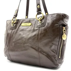COACH y2k Madison Sachel patent leather gold hardware tote bag darkbrown コーチ マディソン トートバッグ