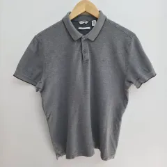 M カルバン・クライン グレー 半袖 カラーTシャツ