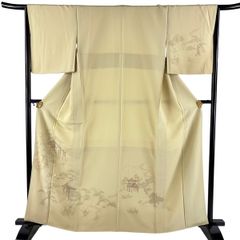 美品 夏物 駒絽3本絽 本加工染 附下げ・訪問着（正絹）仕立上り