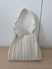 アイボリーシャーリングトートバッグ