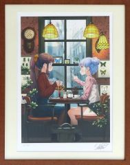 [중고] 원화 일러스트 보드 NEW GAME! 완결 기념전 친필 사인이 들어간 아트 그래프 A (액자)
