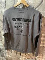福岡出品　NEIGHBORHOOD×agnes b 25AW SWEAT SHIRT LS ネイバーフッド アニエスベー M コットン ポリウレタン ダークグレー EDK2SFK2 H25 FKのサムネイル