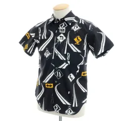 【中古】ブラックコムデギャルソン BLACK COMME des GARCONS コットン レギュラーカラー 半袖シャツ ブラックxホワイト【サイズXS】【ユニセックス】のサムネイル