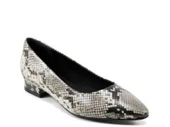 ロックポート レディース シューズ パンプス Rockport Tessa Flat BlackWhite Animal Print ホワイト