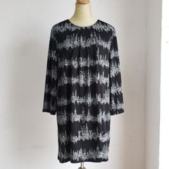 ヒロコ ビス ☆ オフタートルネック 長袖 チュニック 9 メッシュ袖 レンガ色 HIROKO BIS - ヒロコ ビス ☆ オフタートルネック 長袖 チュニック 9