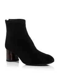 エージーエル レディース シューズ ブーツ・レインブーツ ヒール AGL Womens Veta Back Zip Block Heel Booties Nero