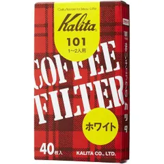 コーヒーフィルター 101濾紙 箱入り 1～2人用 40枚入り ホワイトのサムネイル