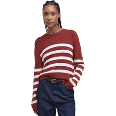 バブアー レディース アウター ニット・セーター ニット Barbour Demi Knitted Jumper Womens Burnt Henna Stripe ストライプのサムネイル