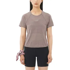 サロモン レディース トップス Tシャツ 半袖 Salomon Shakeout Air Crop ShortSleeve TShirt Womens Ironのサムネイル
