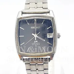 稼働 セイコー ロードマチック 自動巻き AT 25石 デイト メンズ腕時計 5605- 5000 シルバーカラー ブラック文字盤 OJ264-4のサムネイル