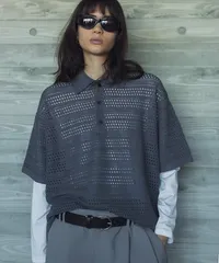 monkey time BEAUTY&YOUTH UNITED ARROWS シアー クロシェット ポロシャツのサムネイル