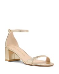 スチュアート ワイツマン レディース シューズ サンダル レザー ヒール Stuart Weitzman Womens Nudist Leather Block Heel Sandals Light
