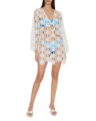 ミリー レディース トップス ワンピース レース MILLY Viara Lace Dresswim CoverUp White ホワイトのサムネイル