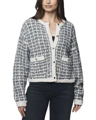 スプレンディット レディース アウター カーディガン セーター Splendid Lisettexture Cardigan Sweater Black Plaid ブラック