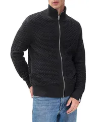 ラグアンドボーン メンズ アウター ニット・セーター rag bone Andre Zip Front Sweater Dark Gray グレーのサムネイル
