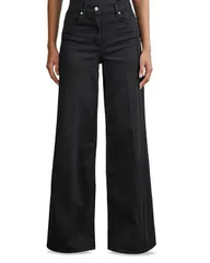レイス レディース ボトムス デニムパンツ ワイドレッグ ジーンズ REISS Heather High Rise Wide Leg Jeans Black ブラック