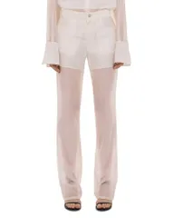 ヘルムート ラング レディース ボトムス カジュアルパンツ ブーツカット シアー ブーツ Helmut Lang Sheer Bootcut Pantsoft White ホワイトのサムネイル