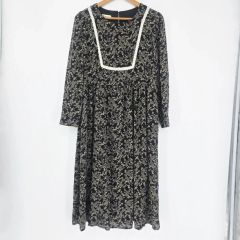マ*ン様 ヴィンテージ ローラアシュレイ 花柄レース襟 長袖 ワンピース