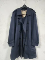 韓国国内店舗 正規品 BURBERRY バーバリー メンズ ネイビー トレンチコート L