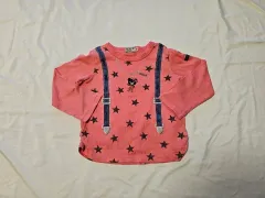 ミッキーハウス ダブルビー 星柄 長袖Tシャツ 90