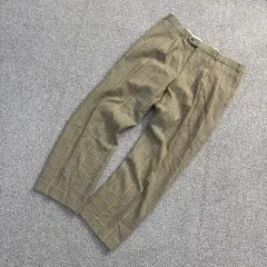 100 マンシングウェア CHECK ウール レーヨン ズボン 0414Jのサムネイル