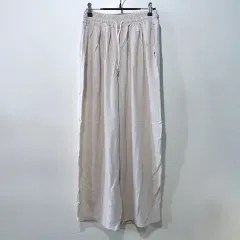 SS新作) リネン ツータック ワイド パンツ 4color