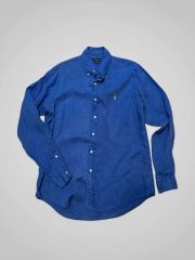 定番】POLO RALPH LAUREN リネン100% シャツ ネイビー L - メルカリ